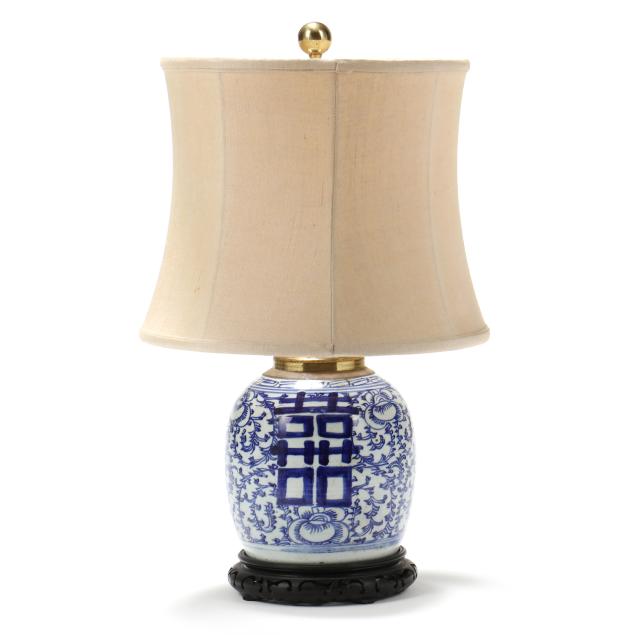 a-chinese-blue-and-white-double-happiness-ginger-jar-lamp