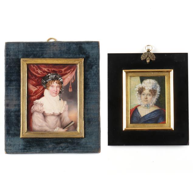 continental-school-19th-century-two-miniature-portraits-of-ladies