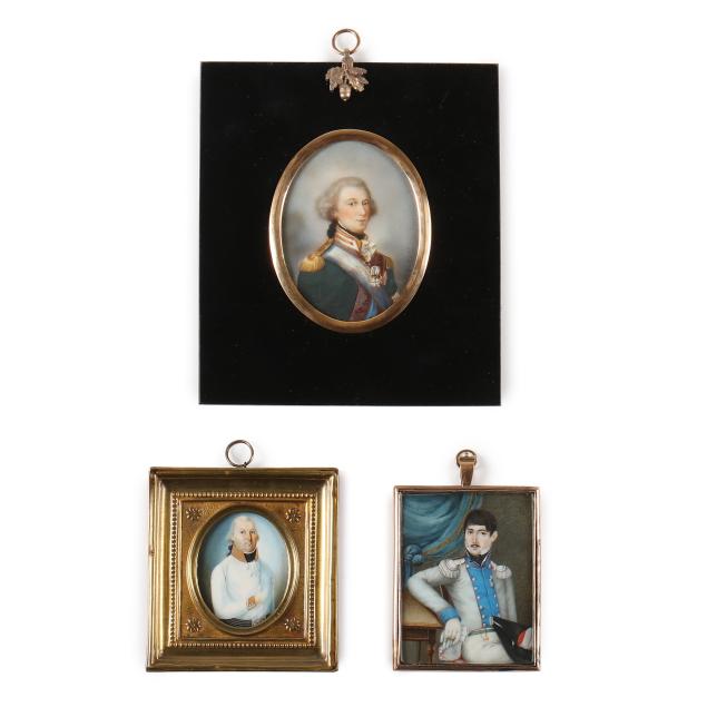 three-portrait-miniatures-of-continental-officers