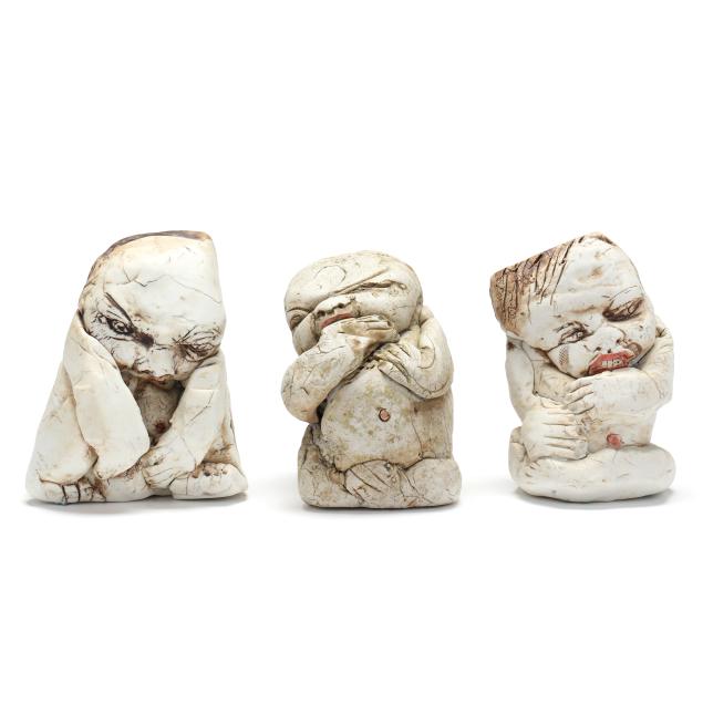 patricia-shaw-nc-1942-2023-three-ceramic-i-squashed-i-figural-sculptures