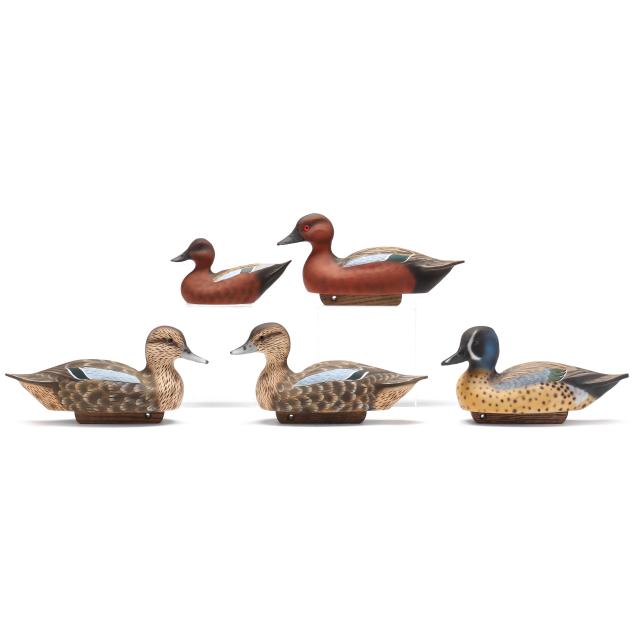 william-veasey-md-1932-2022-five-teal-decoys