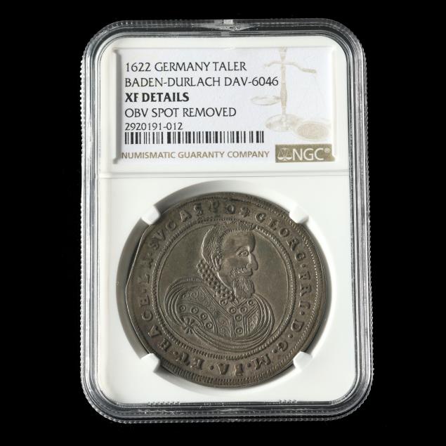 baden-durlach-1622-taler-ngc-xf-details-obv-spot-removed