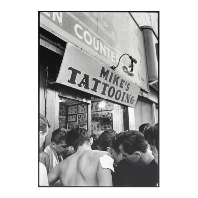 bruce-davidson-american-b-1933-i-outside-mike-s-tattoo-shop-in-coney-island-new-york-1959-i-from-i-brooklyn-gang-i