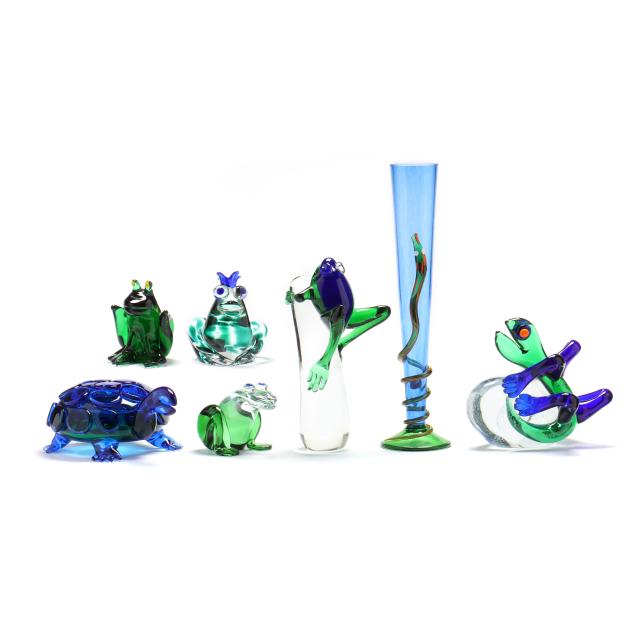 seven-pieces-of-contemporary-czech-animal-themed-art-glass