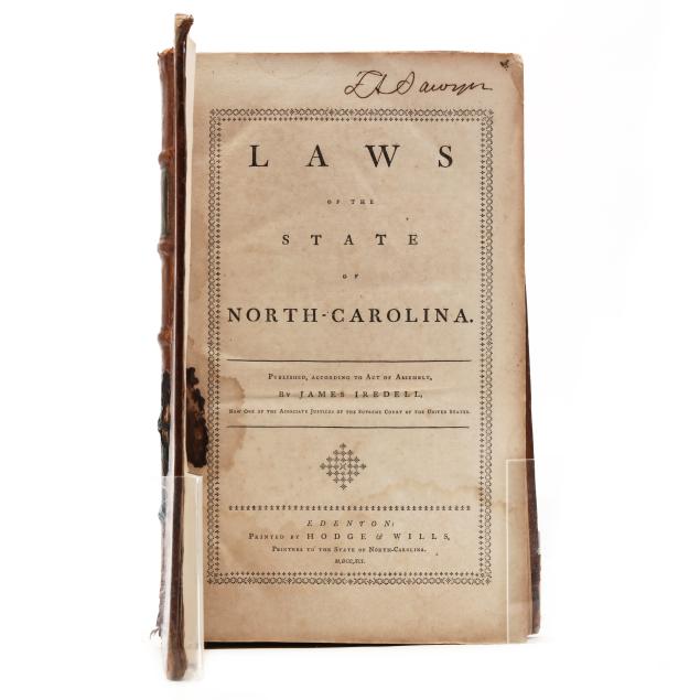 first-edition-of-iredell-s-i-laws-of-the-state-of-north-carolina-i