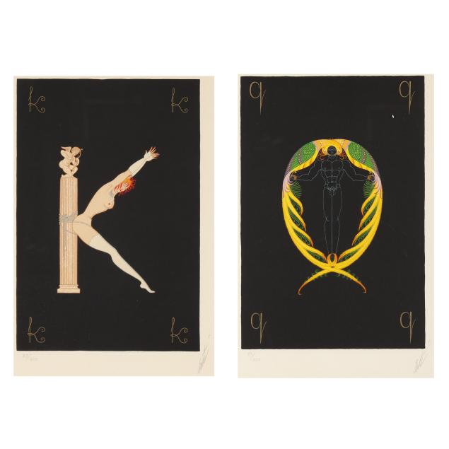 Erté (French, 1892-1990), Alphabet Series, Two Works (Lot 3114 - Prints ...