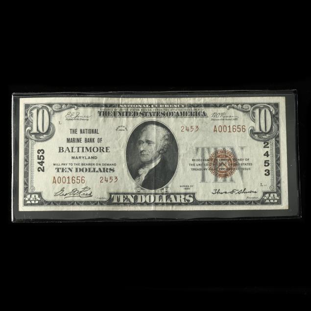 baltimore-maryland-10-national-currency-note-series-of-1929