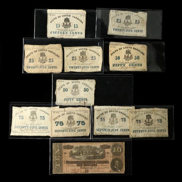 t-59-confederate-10-note-and-ten-10-charleston-sc-fractional-notes