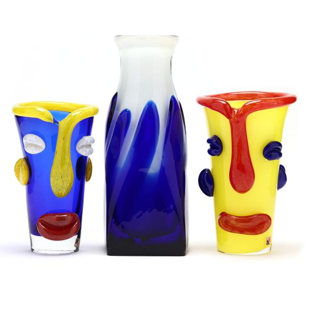 jaroslav-svoboda-czech-b-1938-three-art-glass-vases