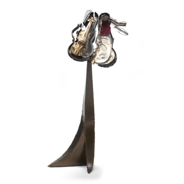 chaim-hendin-israeli-b-1920-brutalist-mixed-metals-violin-sculpture