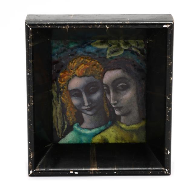 maria-schwamberger-riemer-austria-20th-century-enamel-portrait-of-two-women