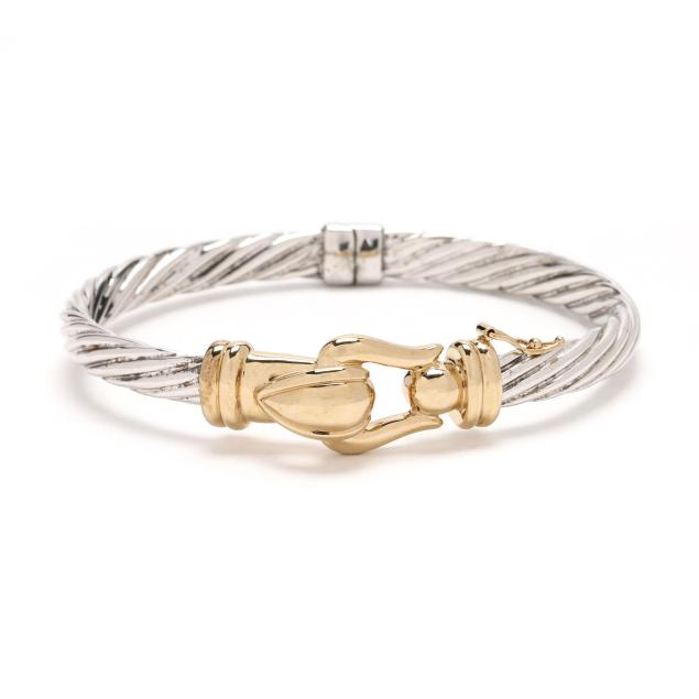 sterling-silver-and-gold-bangle-bracelet