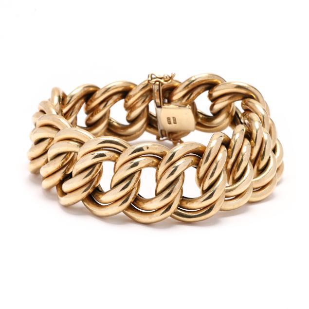 vintage-gold-link-bracelet-italy