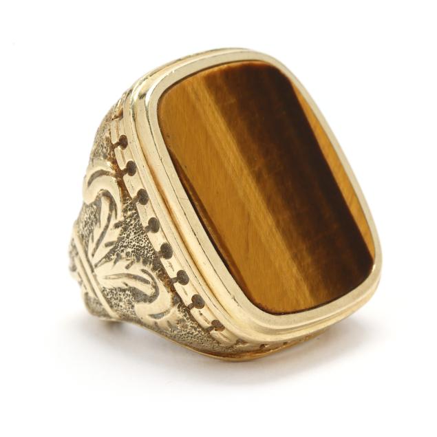 gent-s-gold-and-tiger-s-eye-quartz-ring