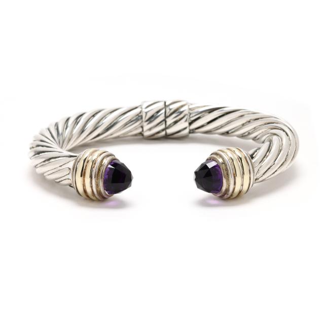 sterling-silver-gold-and-amethyst-i-cable-i-cuff-bracelet-david-yurman