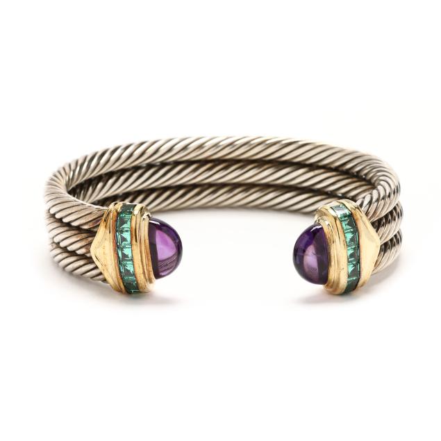 sterling-silver-gold-and-gem-set-i-cable-i-cuff-bracelet-david-yurman