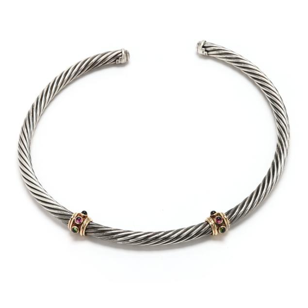 sterling-silver-gold-and-gem-set-i-cable-i-collar-necklace-david-yurman