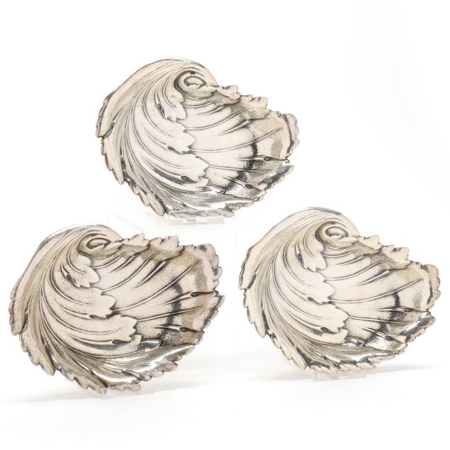 three-international-sterling-silver-leaf-form-bon-bon-bowls