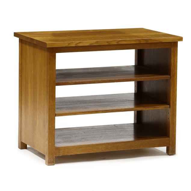 stickley-mission-oak-style-open-shelf-table