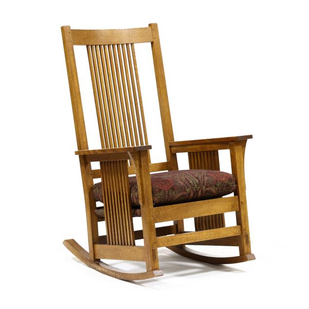 stickley-mission-oak-style-rocking-chair