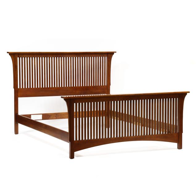 stickley-mission-style-cherry-queen-size-bed