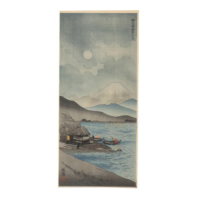 narazaki-eisho-fuyo-japanese-1864-1936-i-fishing-village-near-fuji-under-a-full-moon-i