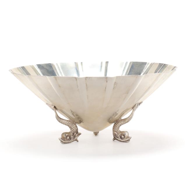 a-tiffany-co-sterling-silver-dolphin-foot-bowl