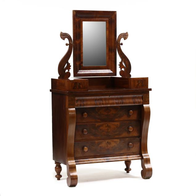 attributed-to-thomas-day-classical-mahogany-chest-with-mirror