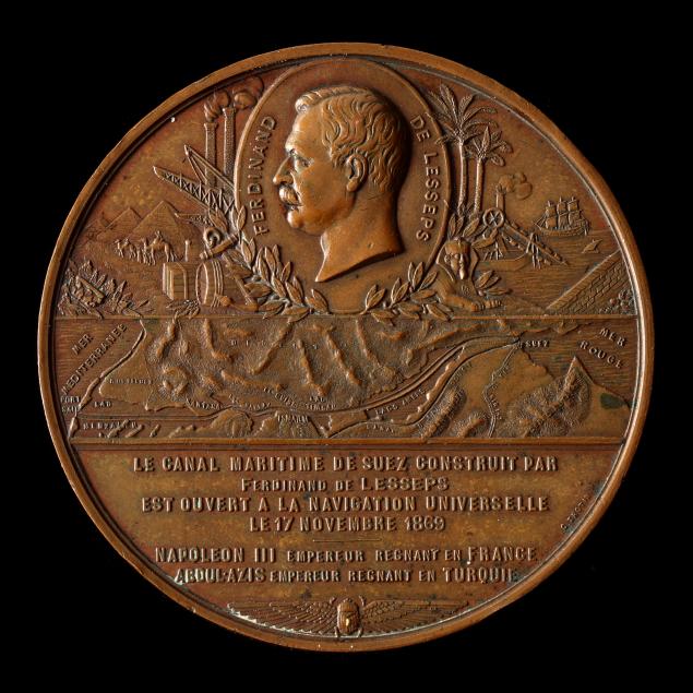 bronze-medallion-commemorating-f-de-lesseps-and-the-suez-canal