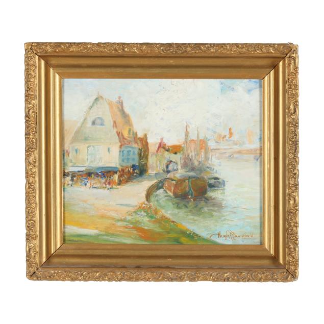 hugh-c-campbell-20th-century-continental-harbor-scene