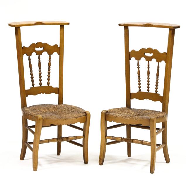 pair-of-french-provincial-prie-deux-chairs