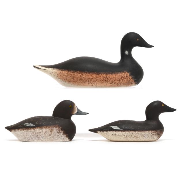 ray-schalk-fl-miniature-brant-and-pair-of-miniature-bluebills