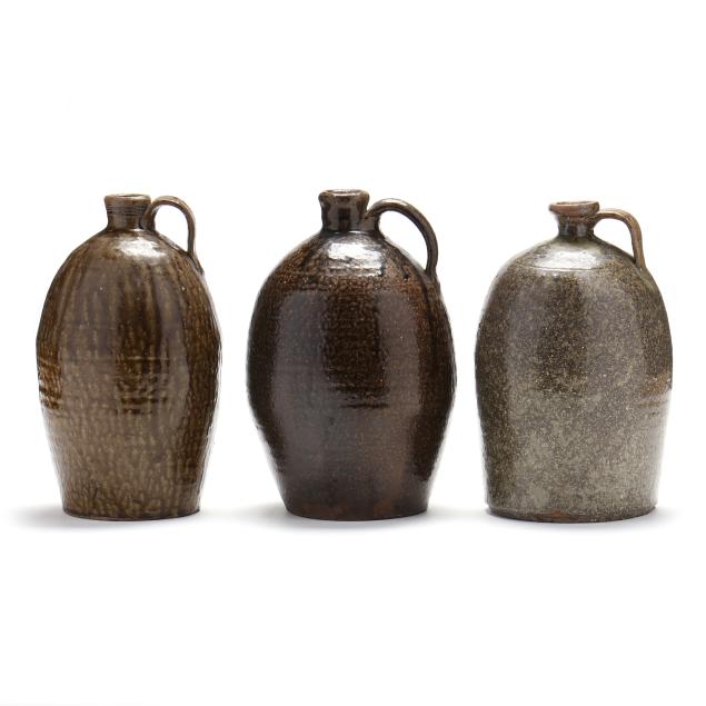 three-western-nc-alkaline-glaze-jugs