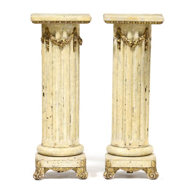 pair-of-antique-classical-style-paint-decorated-half-columns