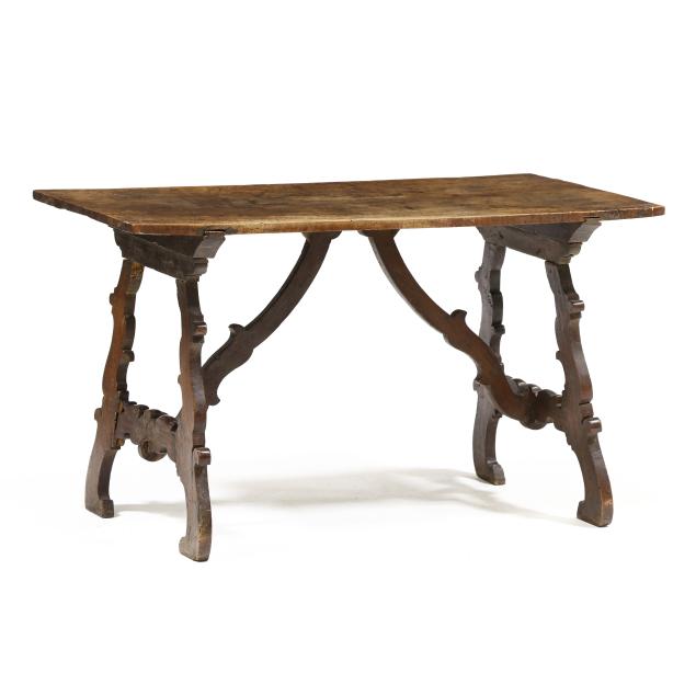 antique-spanish-walnut-trestle-base-table