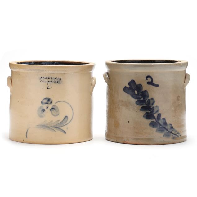 pair-of-two-gallon-cobalt-decorated-stoneware-crocks