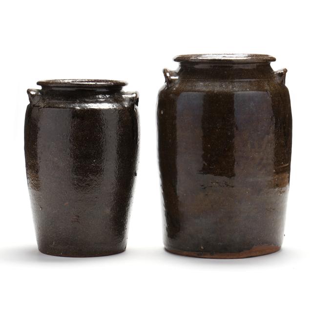 two-western-nc-alkaline-glaze-storage-jars