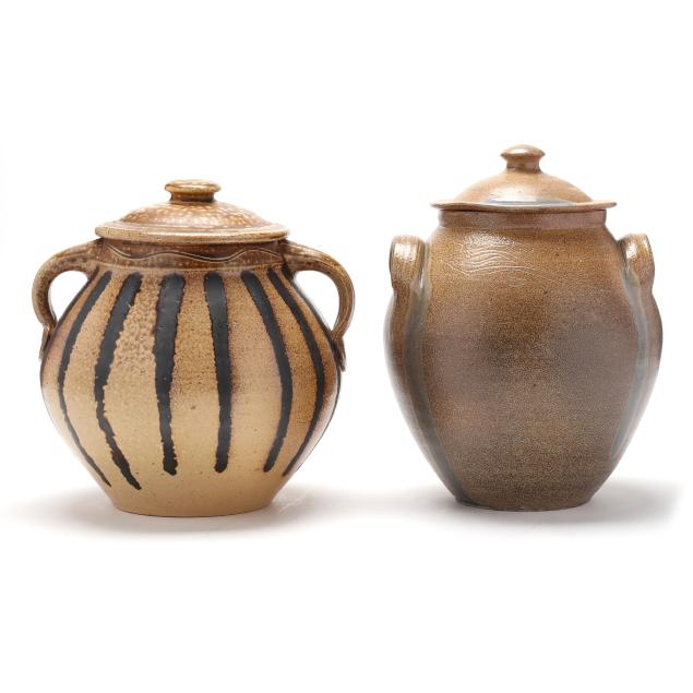 mark-hewitt-england-nc-b-1955-two-covered-jars