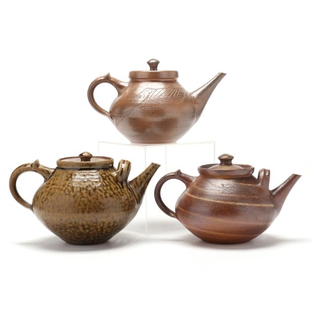 mark-hewitt-england-nc-b-1955-three-lidded-teapots