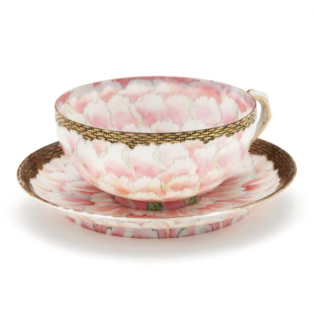 a-japanese-porcelain-peony-tea-cup-and-saucer-by-arthur-bond-yokohama