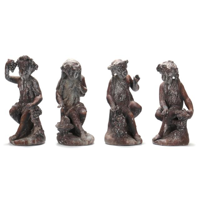 vintage-cast-lead-four-seasons-garden-statues