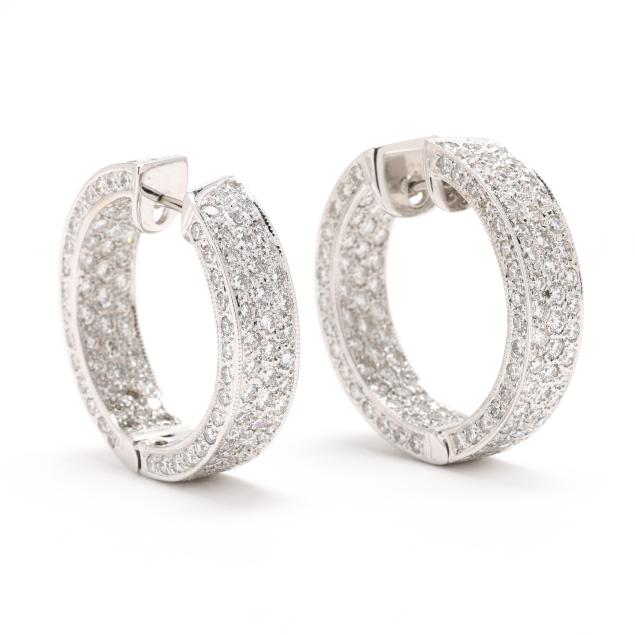 white-gold-and-diamond-inside-out-hoop-earrings