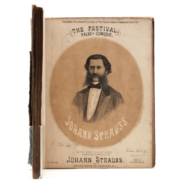 music-book-with-portrait-title-page-signed-by-johann-strauss