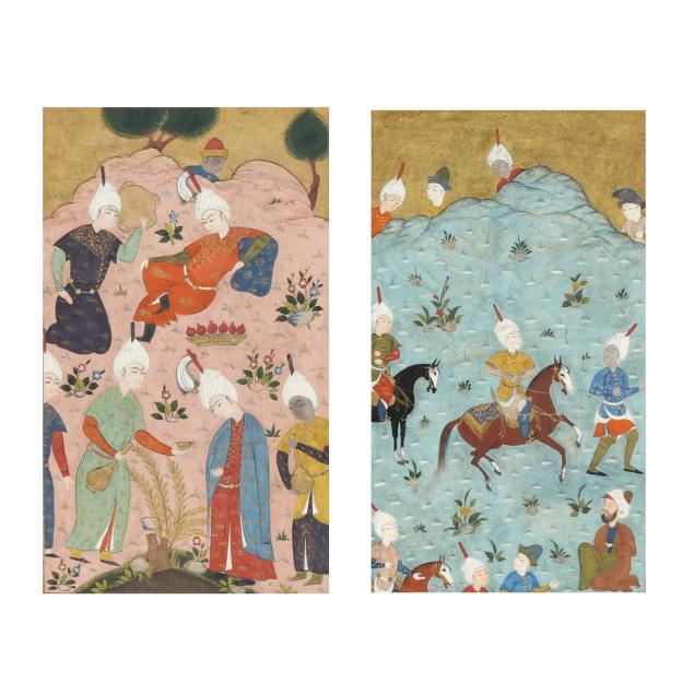 two-persian-miniature-paintings