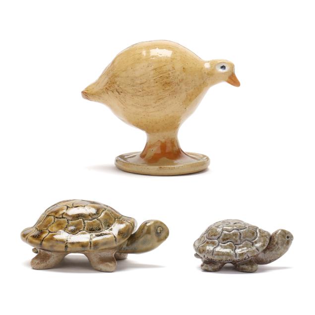 three-nc-pottery-animals