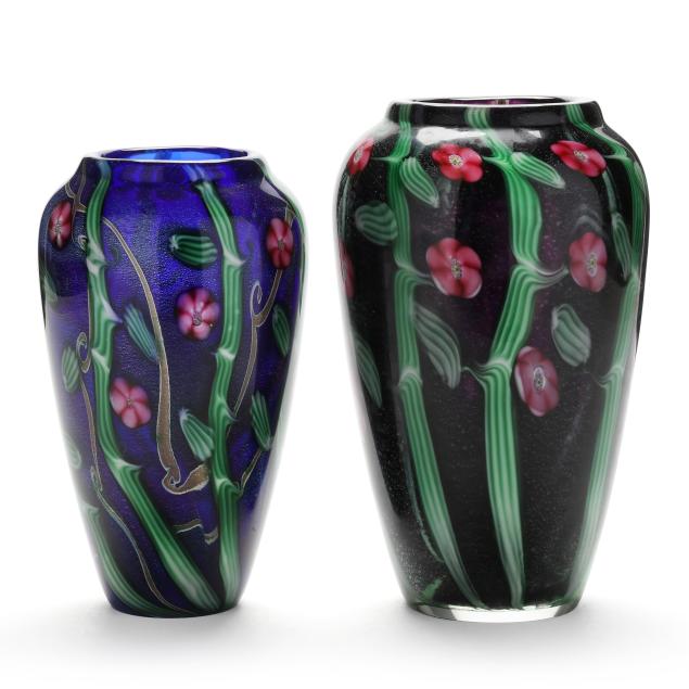 two-vandermark-art-glass-vases