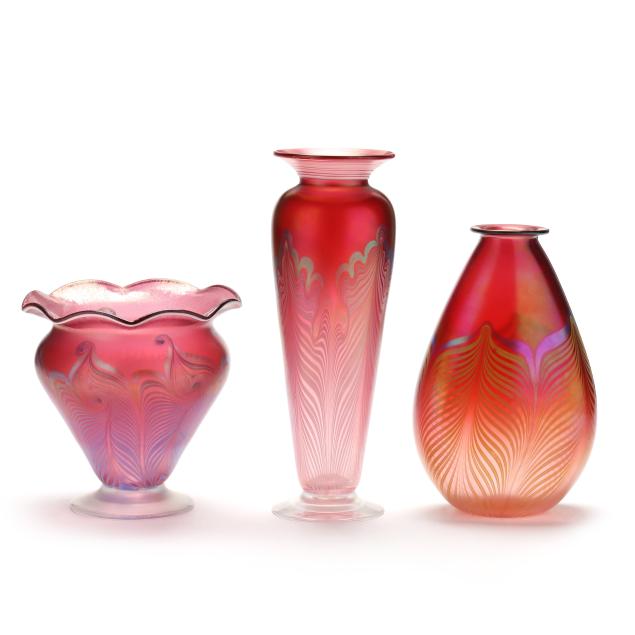 three-vandermark-art-glass-vases