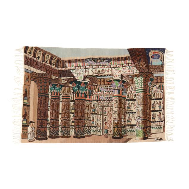 flat-weave-rug-with-egyptian-scene