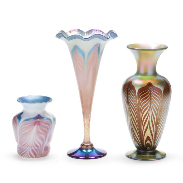 three-vandermark-art-glass-vases