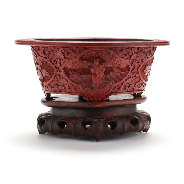 a-chinese-cinnabar-red-lacquer-planter-on-stand